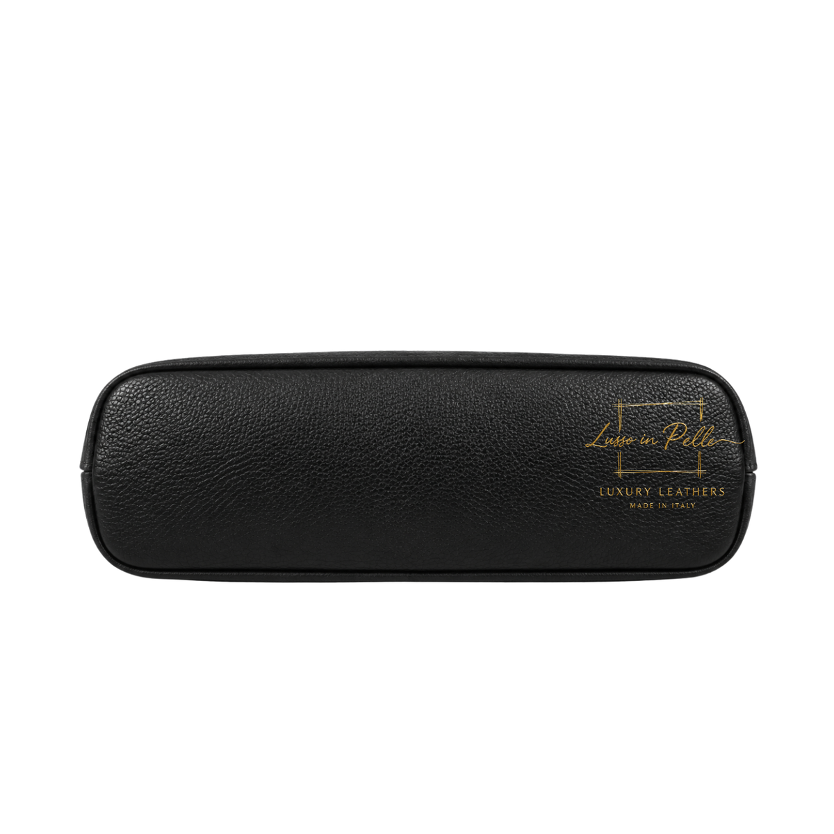 Genuine Leather Suede Shoulder Bag with Gold Turn Lock Detail
