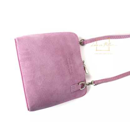 Ella Small Square Suede Crossbody Bag with Detachable Straps