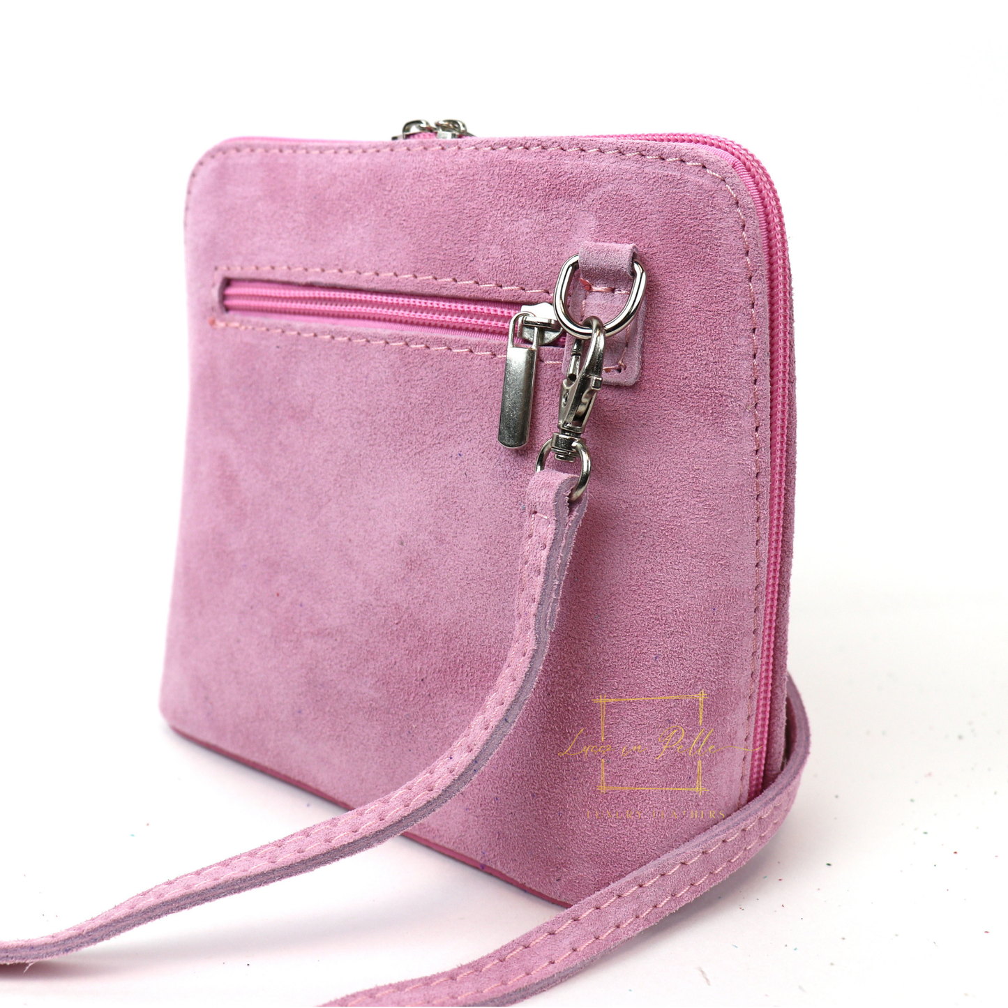 Ella Small Square Suede Crossbody Bag with Detachable Straps