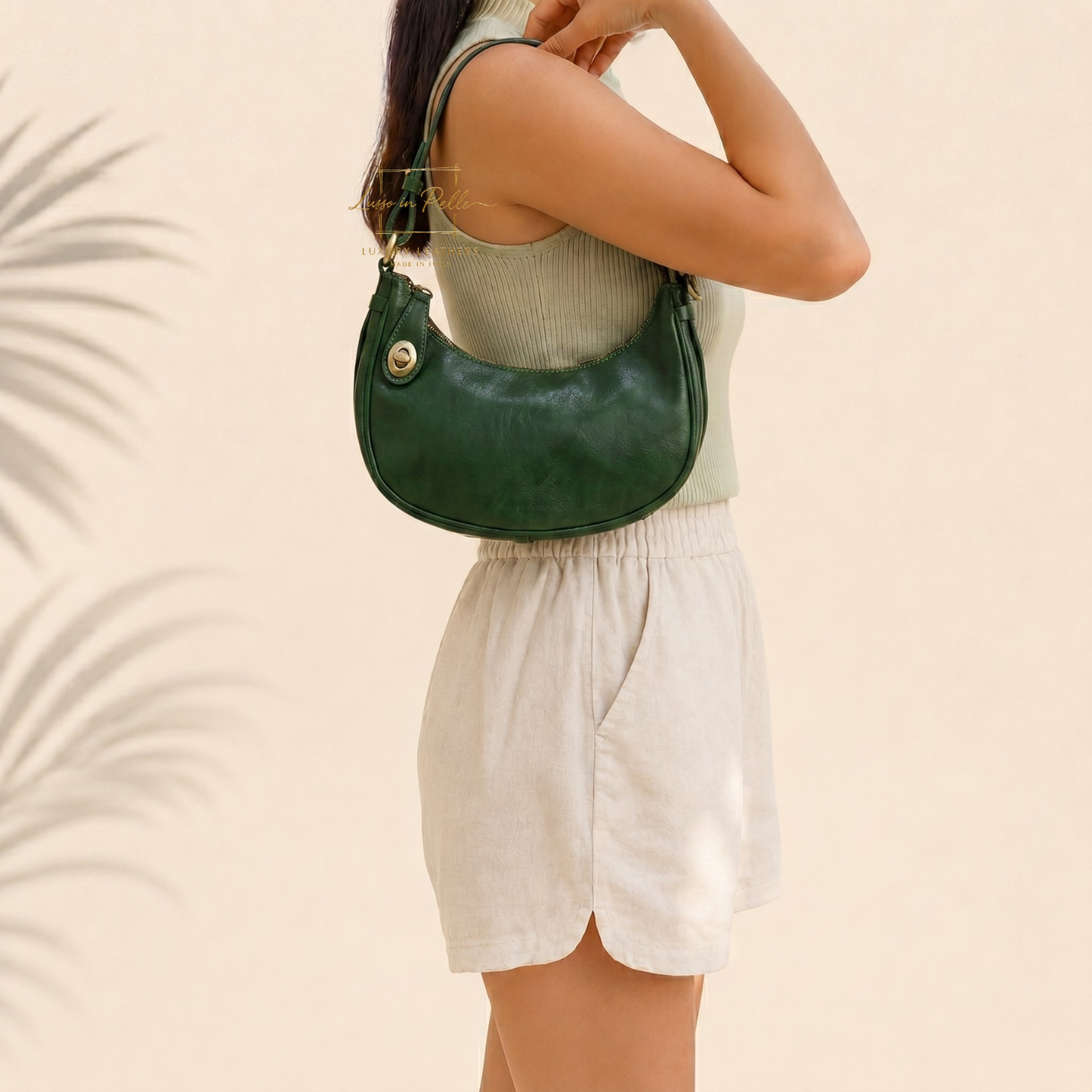 Florence Leather Shoulder/Crossbody Bag with Detachable and Adjustable Straps