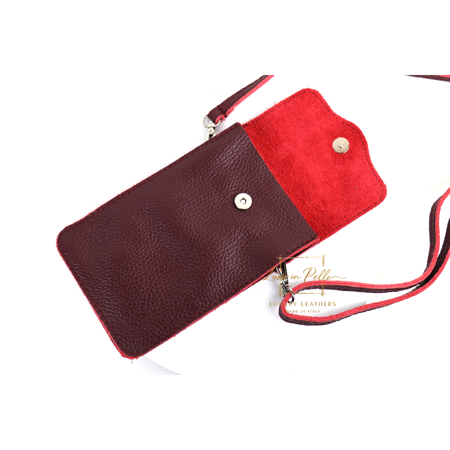 Minimalist Genuine Leather Crossbody Phone Bag