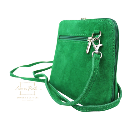 Ella Small Square Suede Crossbody Bag with Detachable Straps