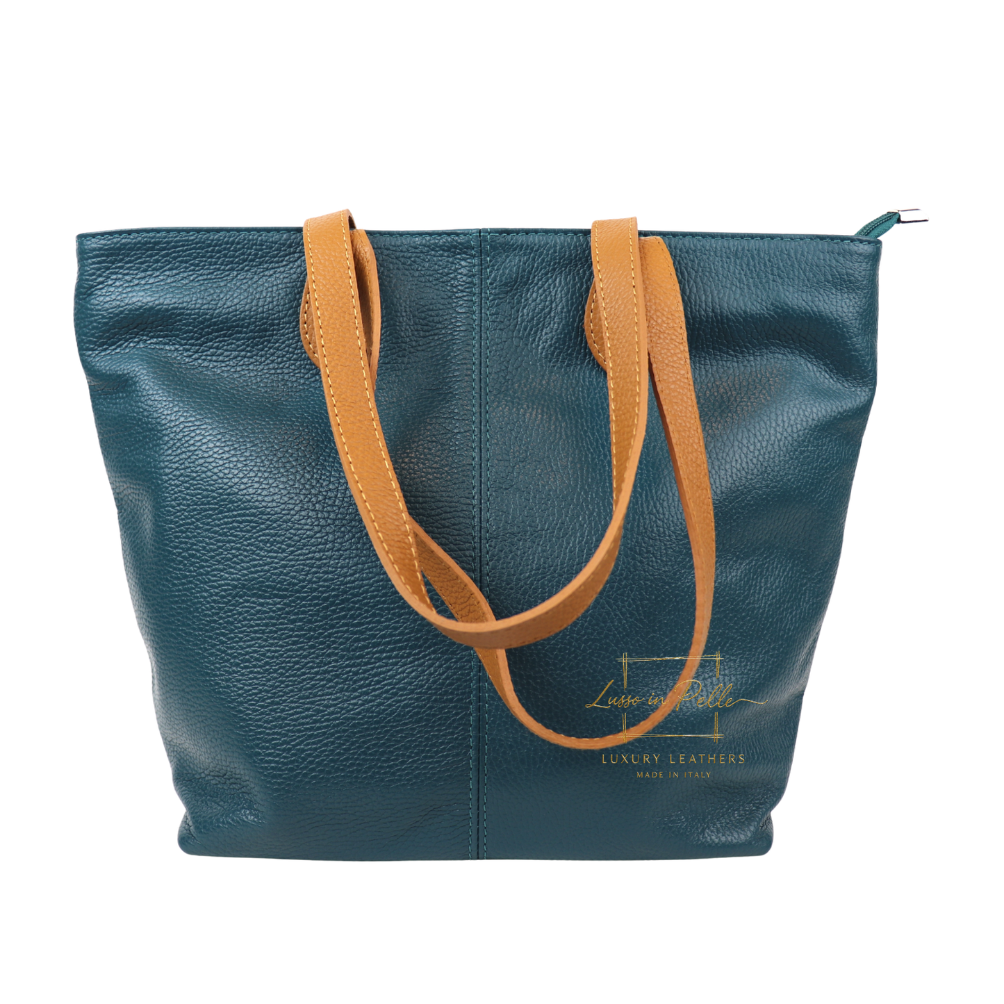 The Essential Tote (Handmade Italian Leather Shoulder Bag Tan Handle)