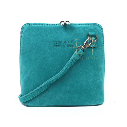 Ella Small Square Suede Crossbody Bag with Detachable Straps