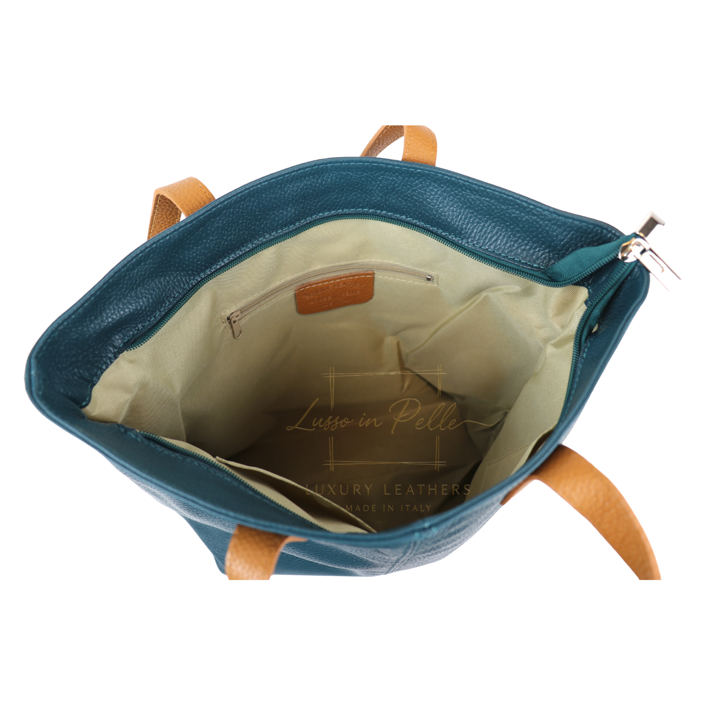 The Essential Tote (Handmade Italian Leather Shoulder Bag Tan Handle)