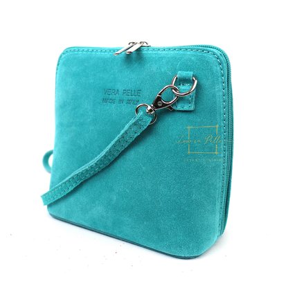 Ella Small Square Suede Crossbody Bag with Detachable Straps