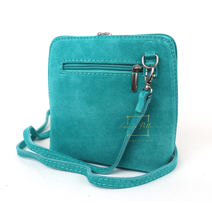 Ella Small Square Suede Crossbody Bag with Detachable Straps