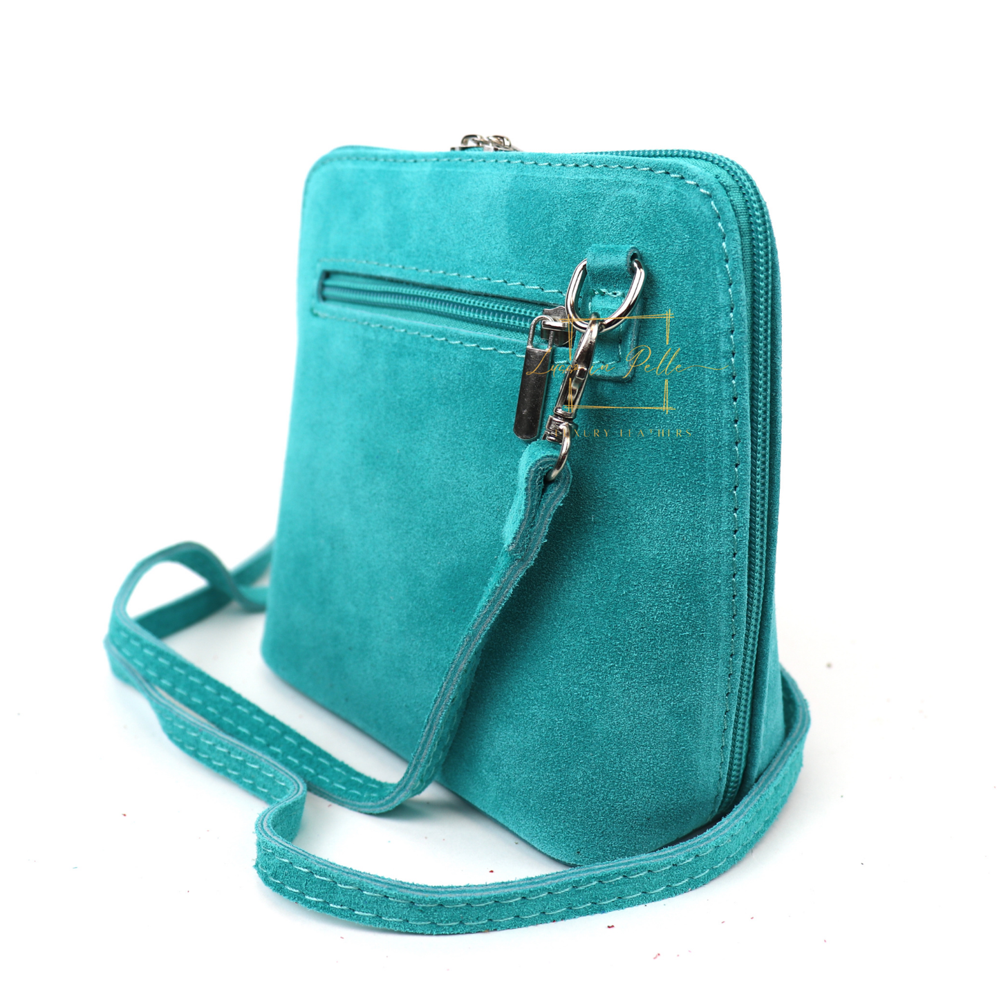 Ella Small Square Suede Crossbody Bag with Detachable Straps