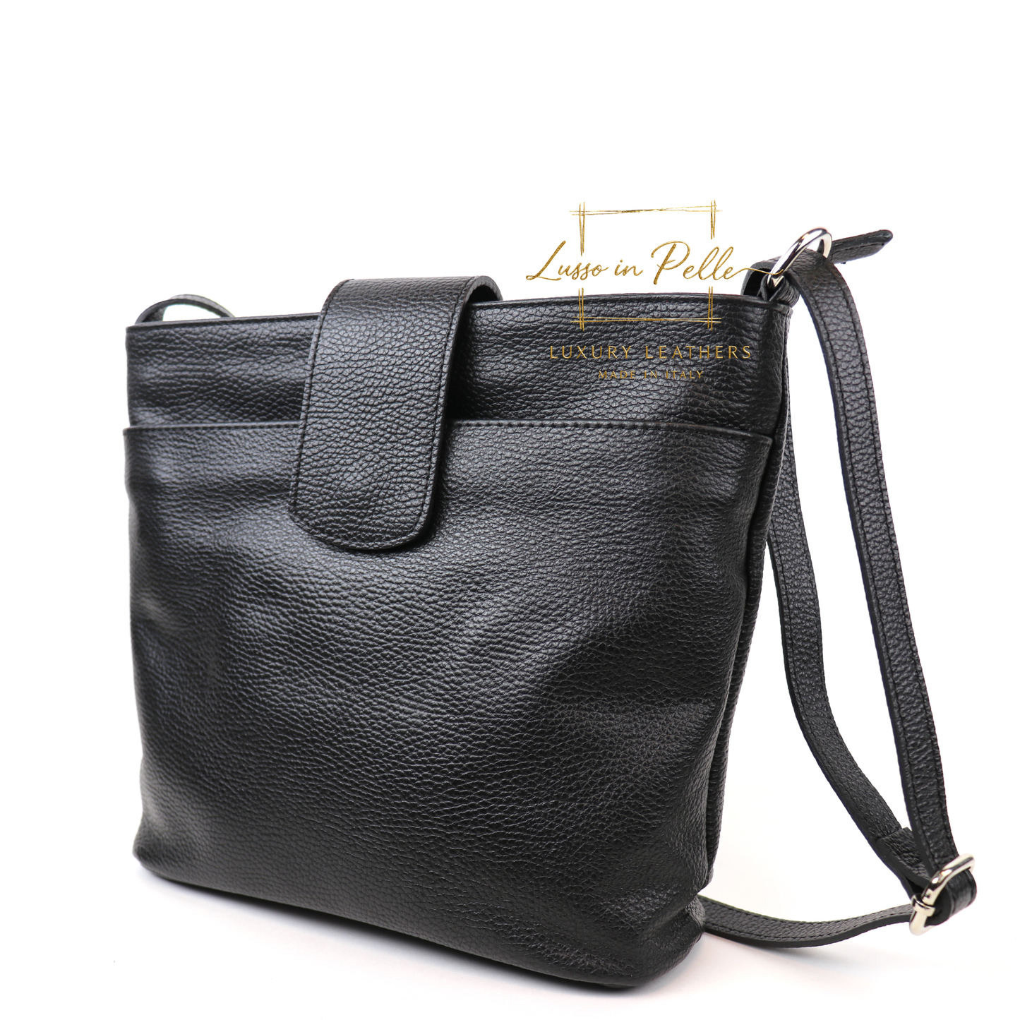 Italian Leather Shoulder/Crossbody Bag with Adjustable Straps