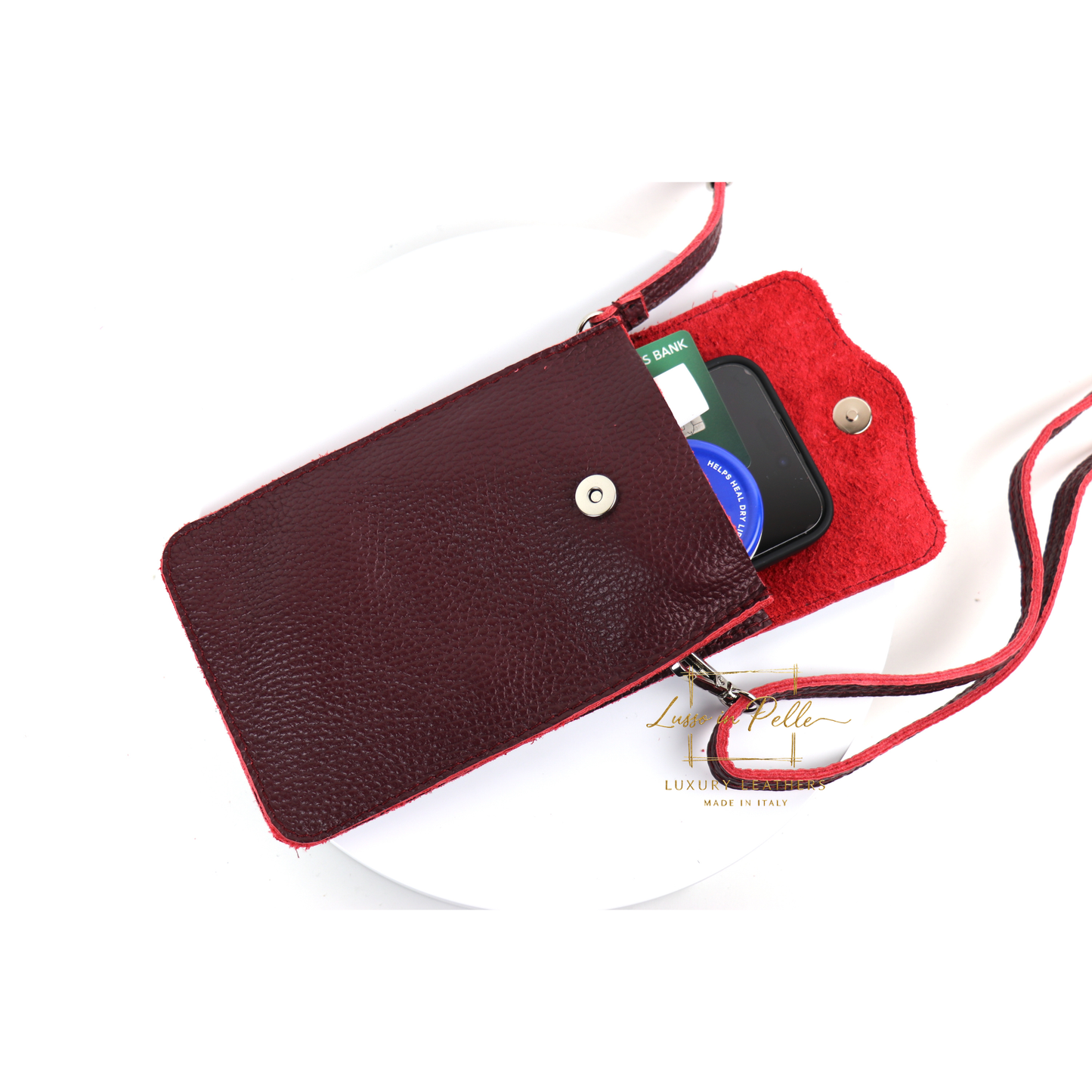 Minimalist Genuine Leather Crossbody Phone Bag