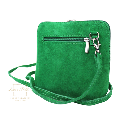 Ella Small Square Suede Crossbody Bag with Detachable Straps