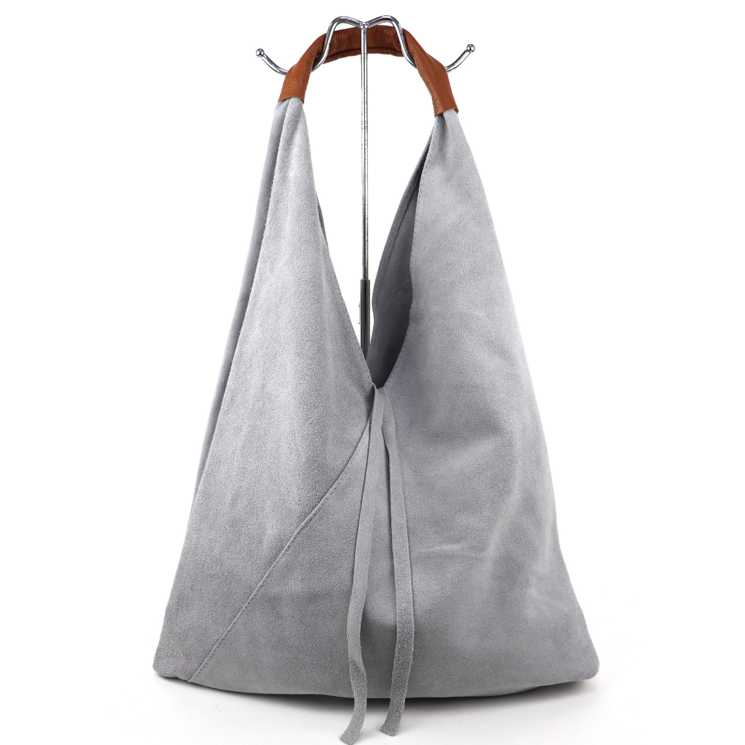 Large Genuine Italian Suede Tote Bag