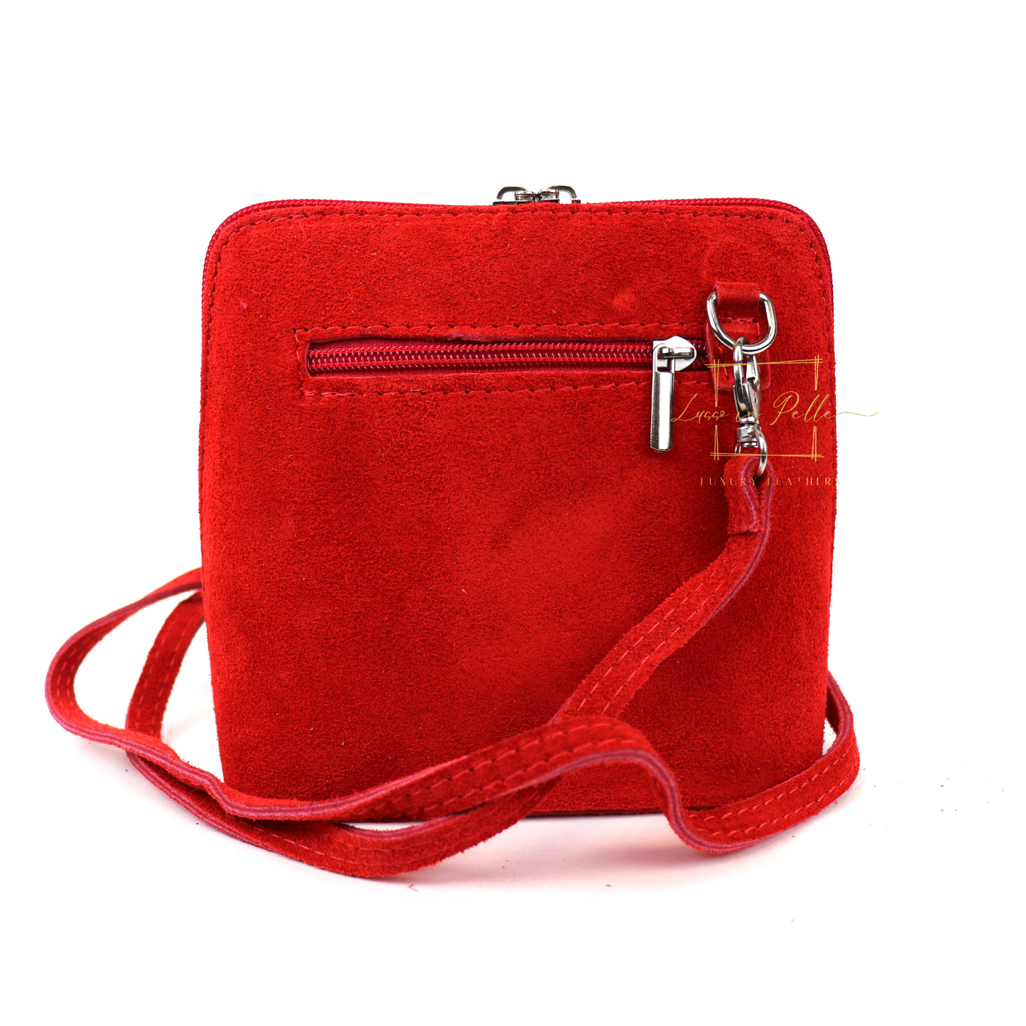 Ella Small Square Suede Crossbody Bag with Detachable Straps