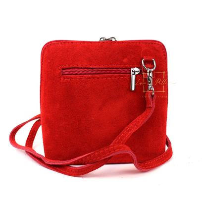 Ella Small Square Suede Crossbody Bag with Detachable Straps