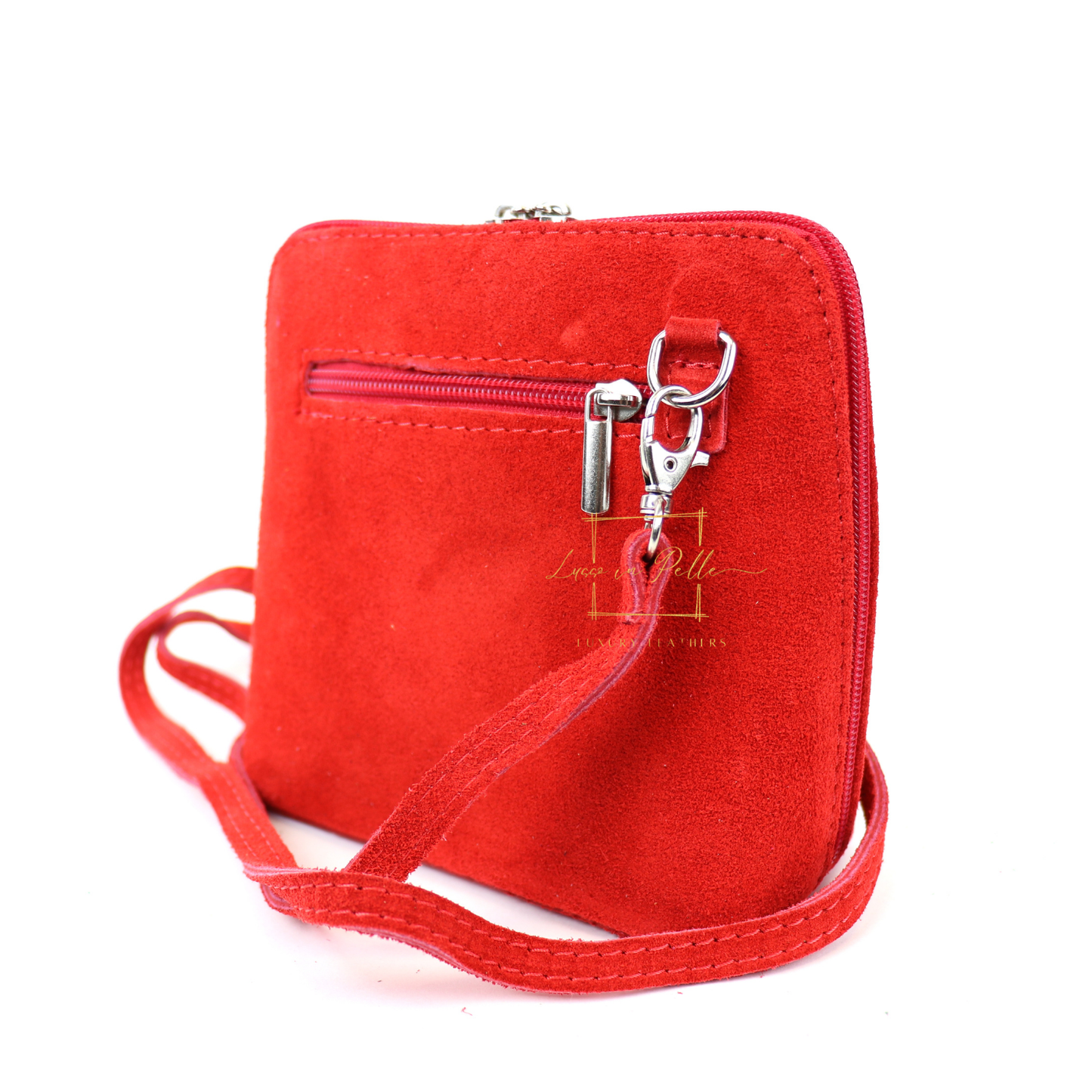Ella Small Square Suede Crossbody Bag with Detachable Straps
