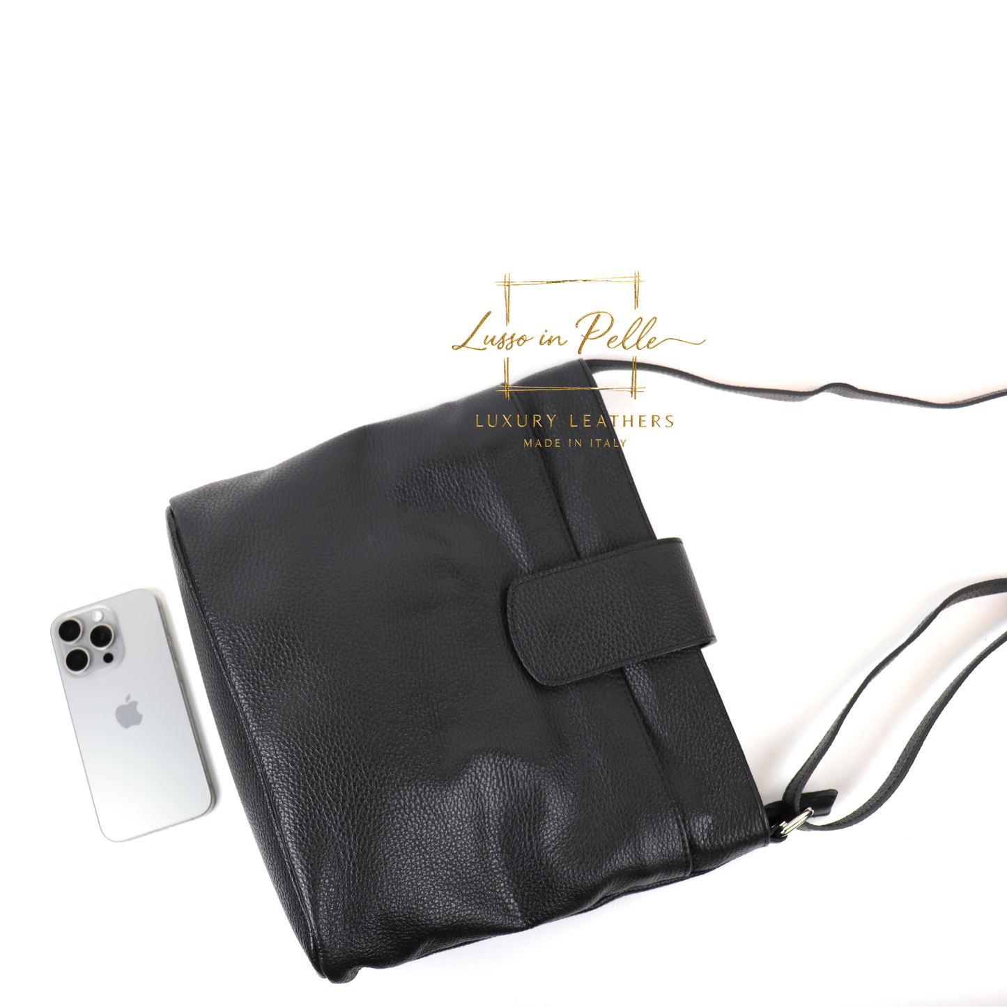 Italian Leather Shoulder/Crossbody Bag with Adjustable Straps