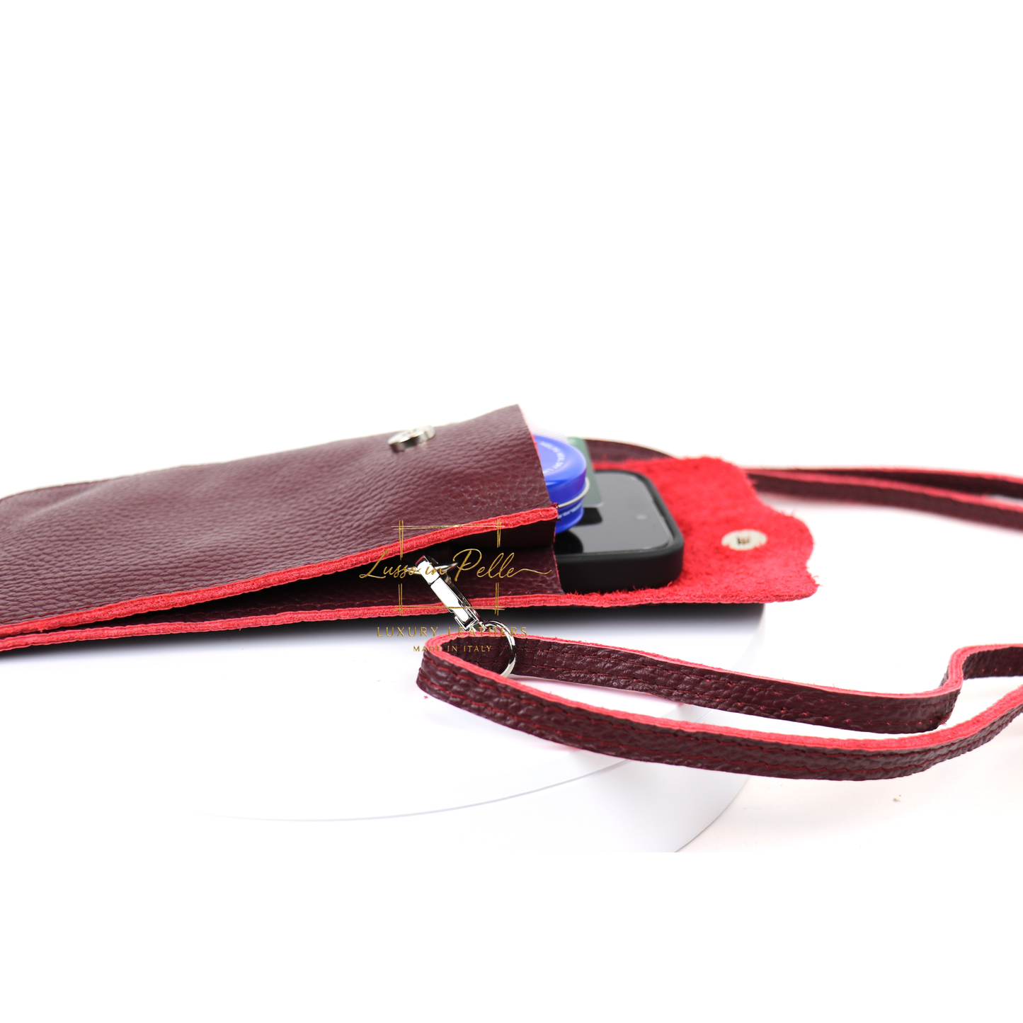 Minimalist Genuine Leather Crossbody Phone Bag