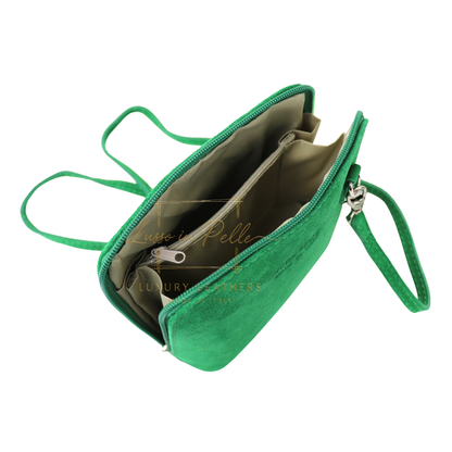 Ella Small Square Suede Crossbody Bag with Detachable Straps