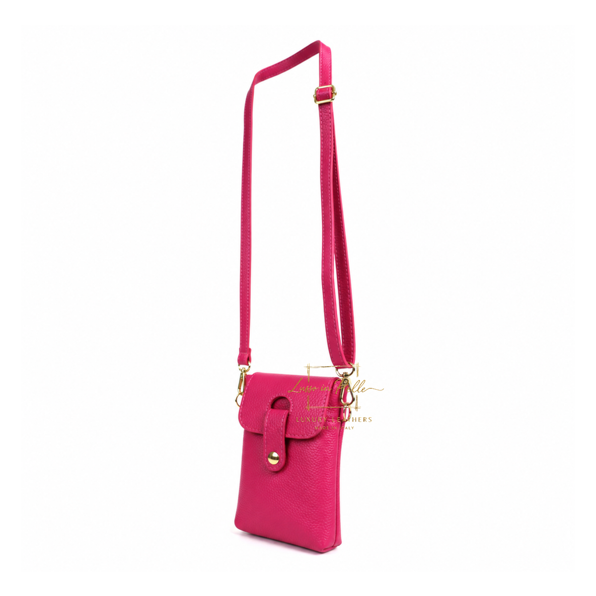 Genuine Leather Compact Phone Crossbody Bag