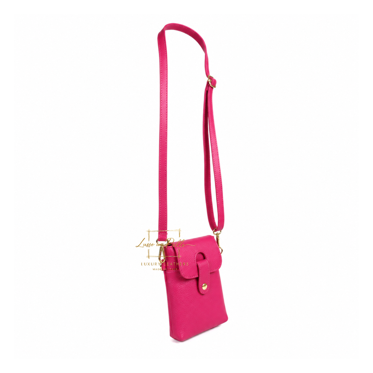 Genuine Leather Compact Phone Crossbody Bag