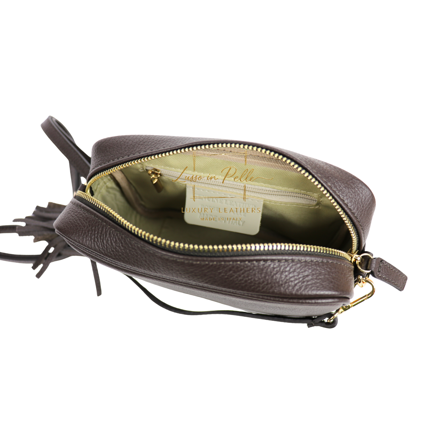 Sierra Genuine Italian Pebbled Leather Box Handbag