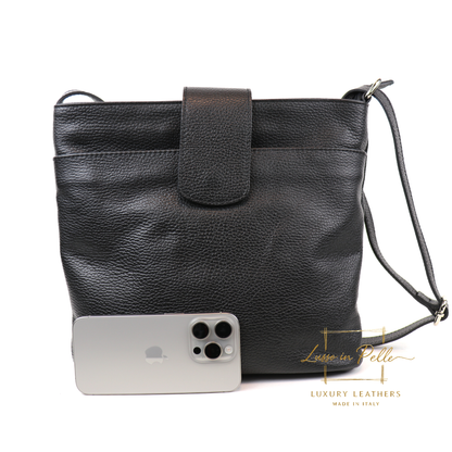 Italian Leather Shoulder/Crossbody Bag with Adjustable Straps