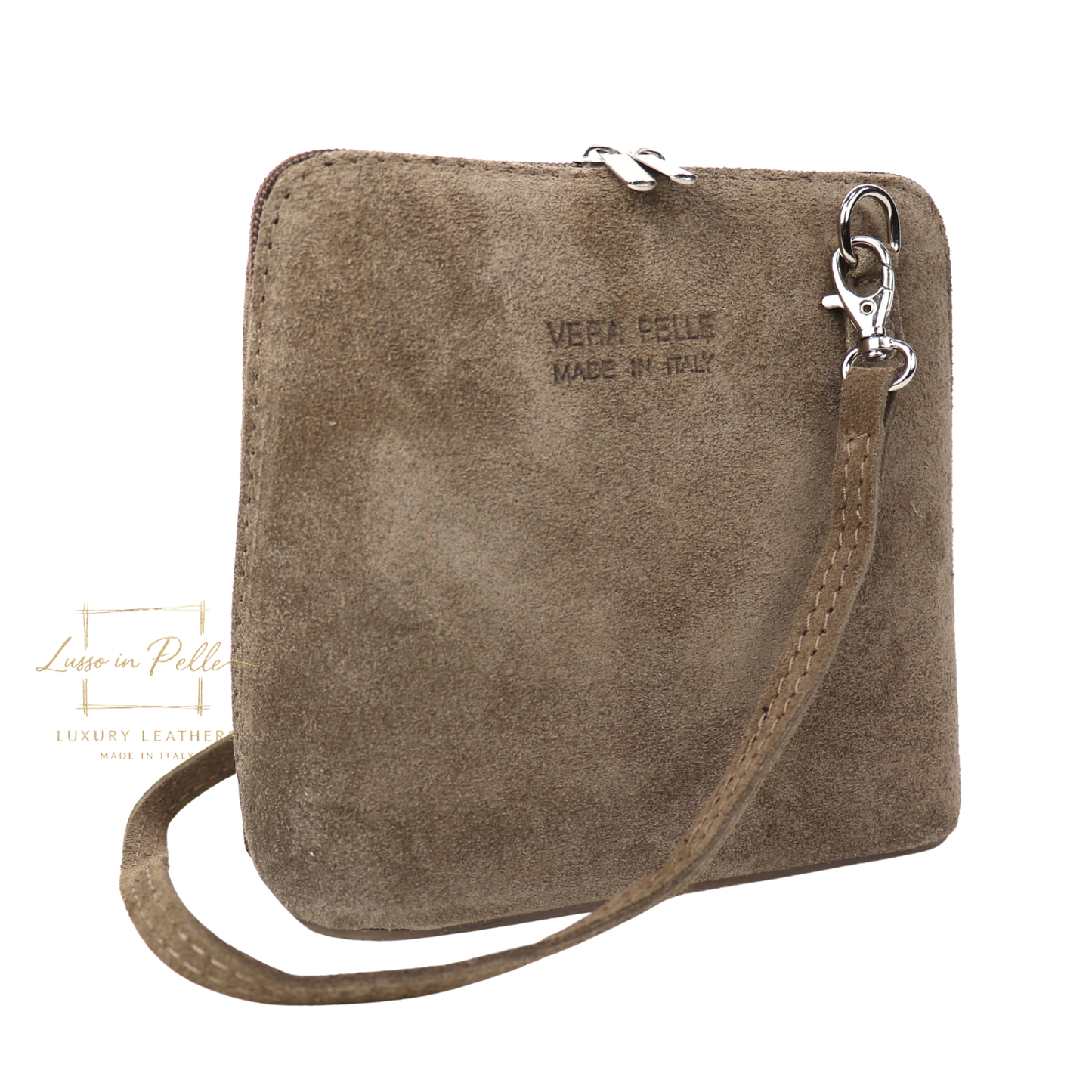 Ella Small Square Suede Crossbody Bag with Detachable Straps