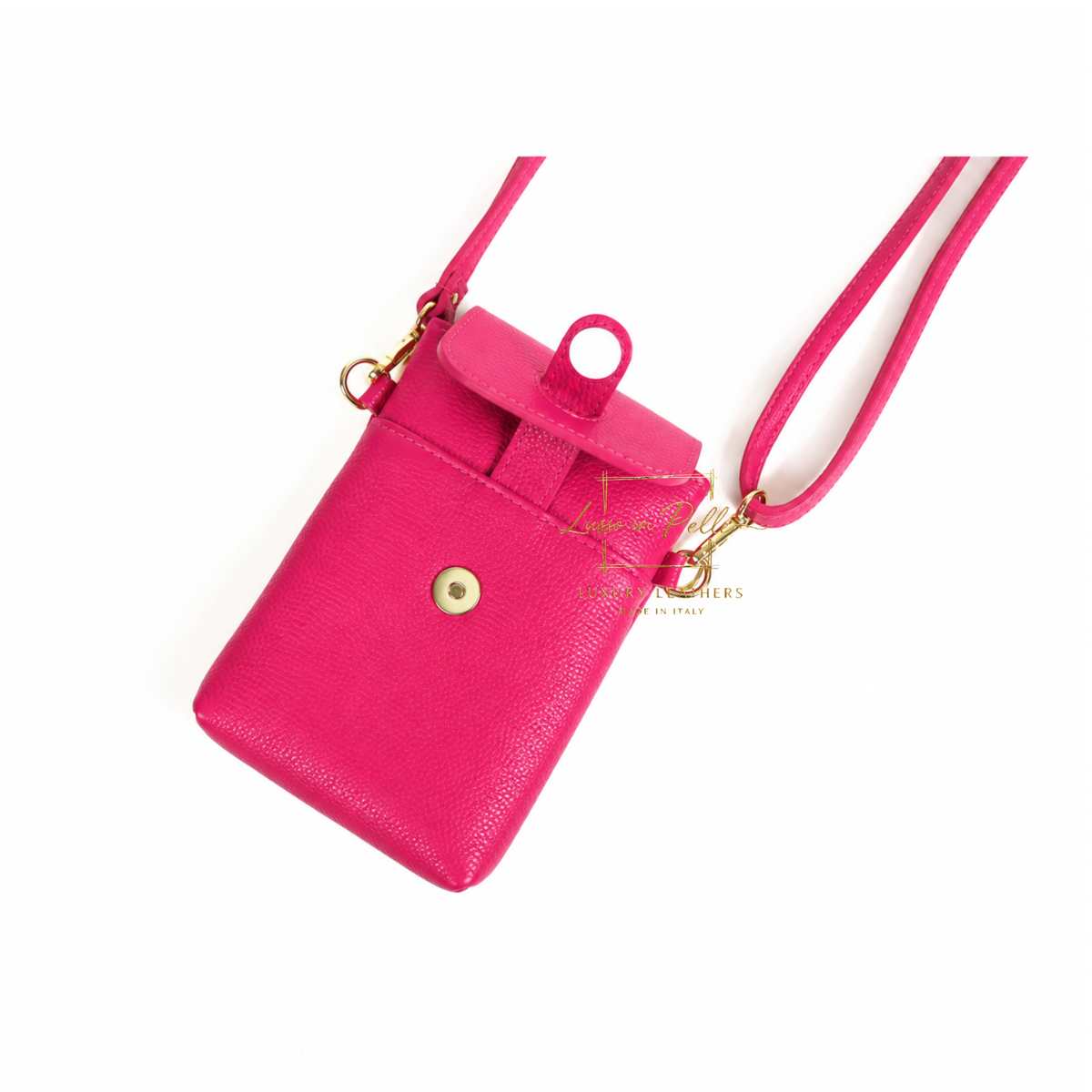 Genuine Leather Compact Phone Crossbody Bag