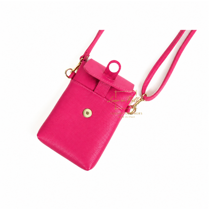 Genuine Leather Compact Phone Crossbody Bag