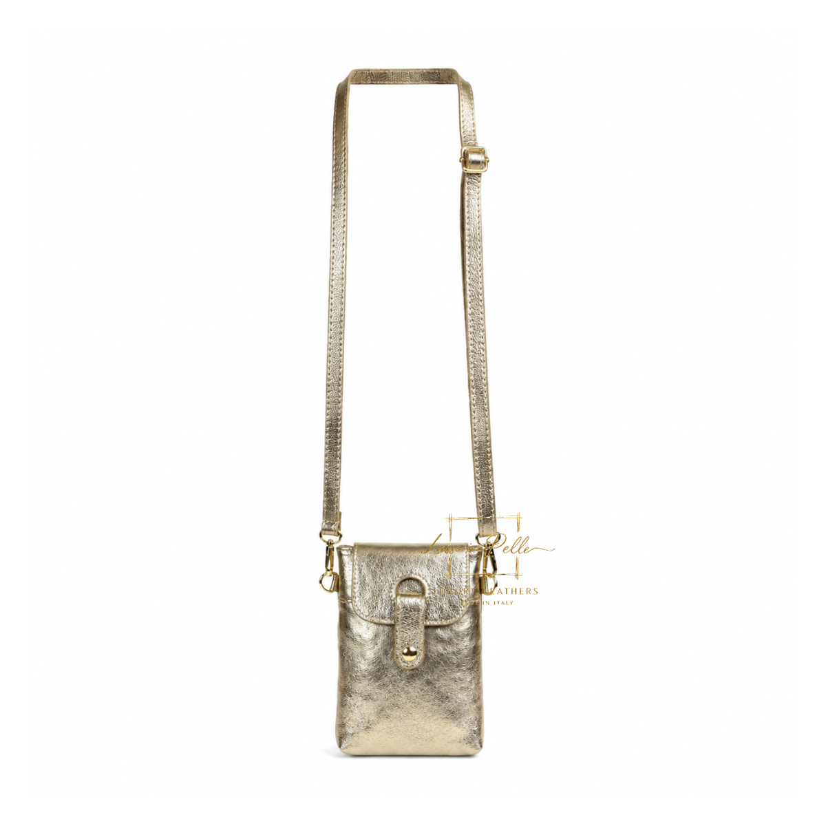 Genuine Leather Compact Phone Crossbody Bag