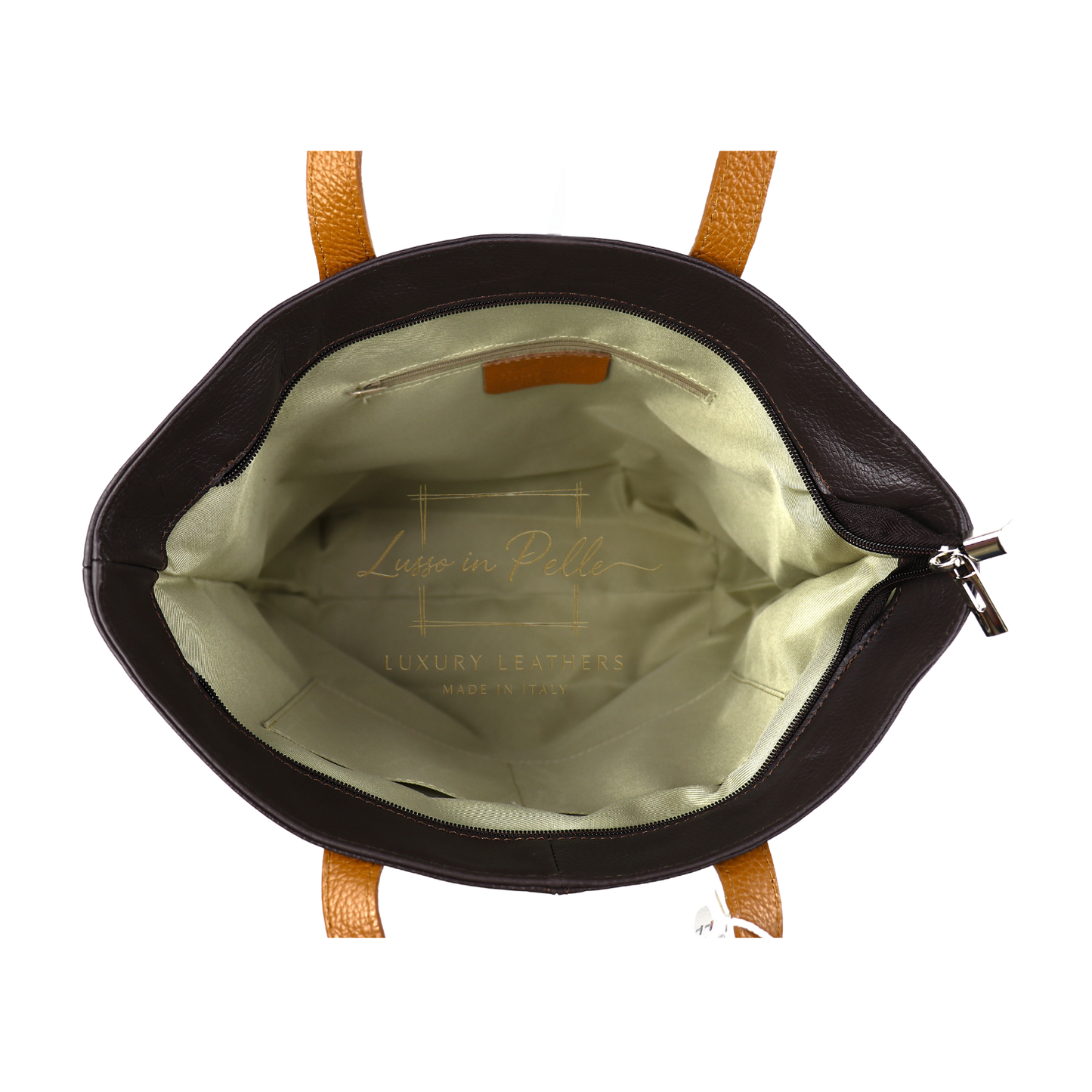 The Essential Tote (Handmade Italian Leather Shoulder Bag Tan Handle)