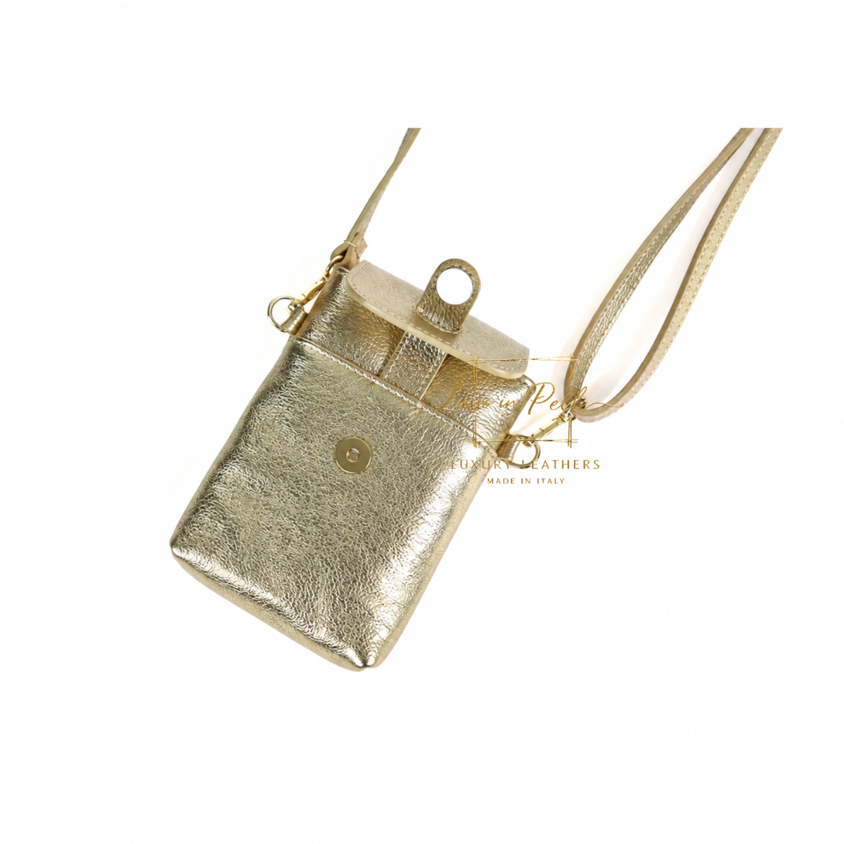 Genuine Leather Compact Phone Crossbody Bag