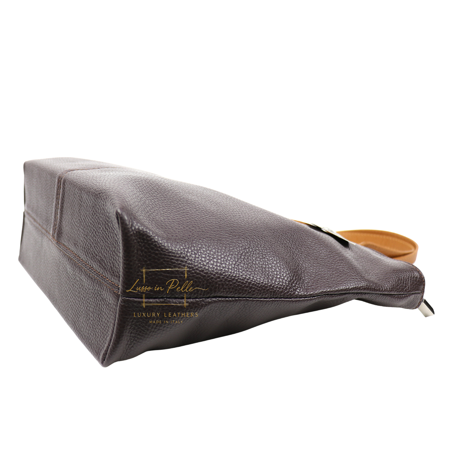 The Essential Tote (Handmade Italian Leather Shoulder Bag Tan Handle)