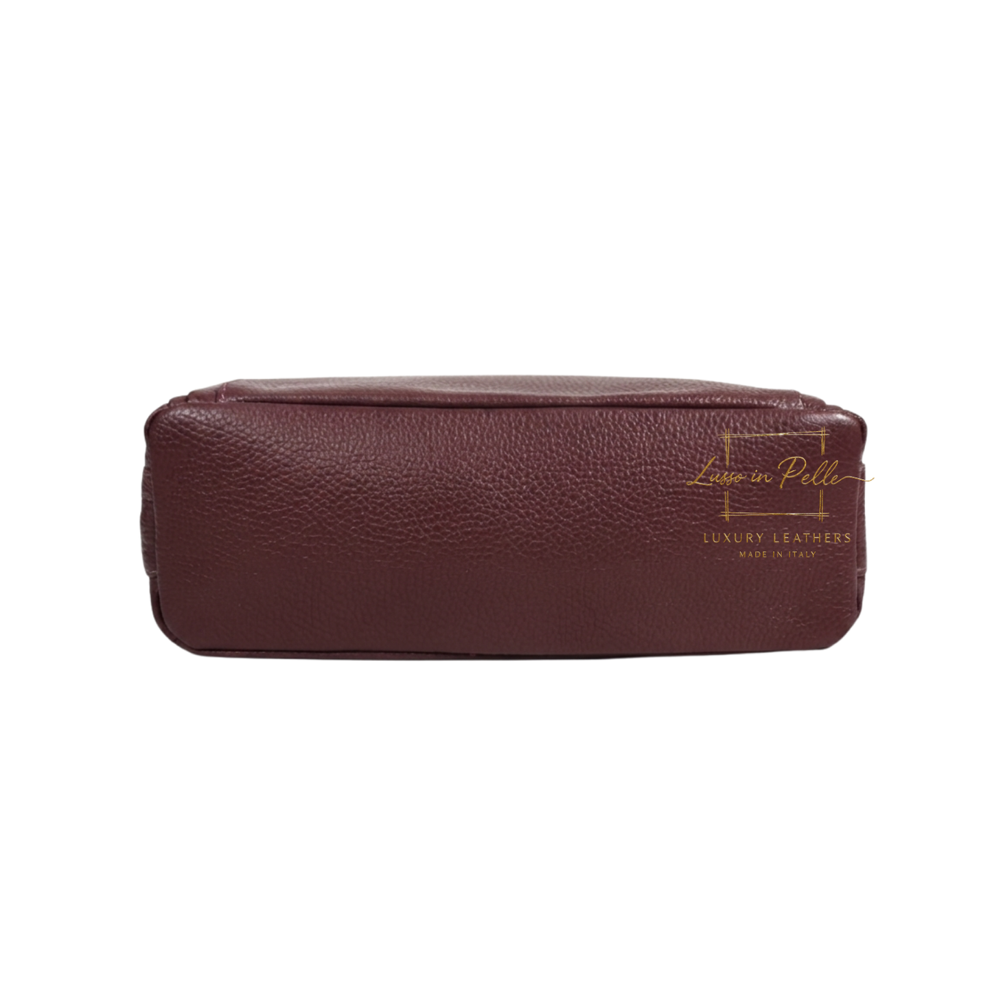 Italian Genuine Leather Multi Compartment Crossbody Bag with Front Zip Pocket