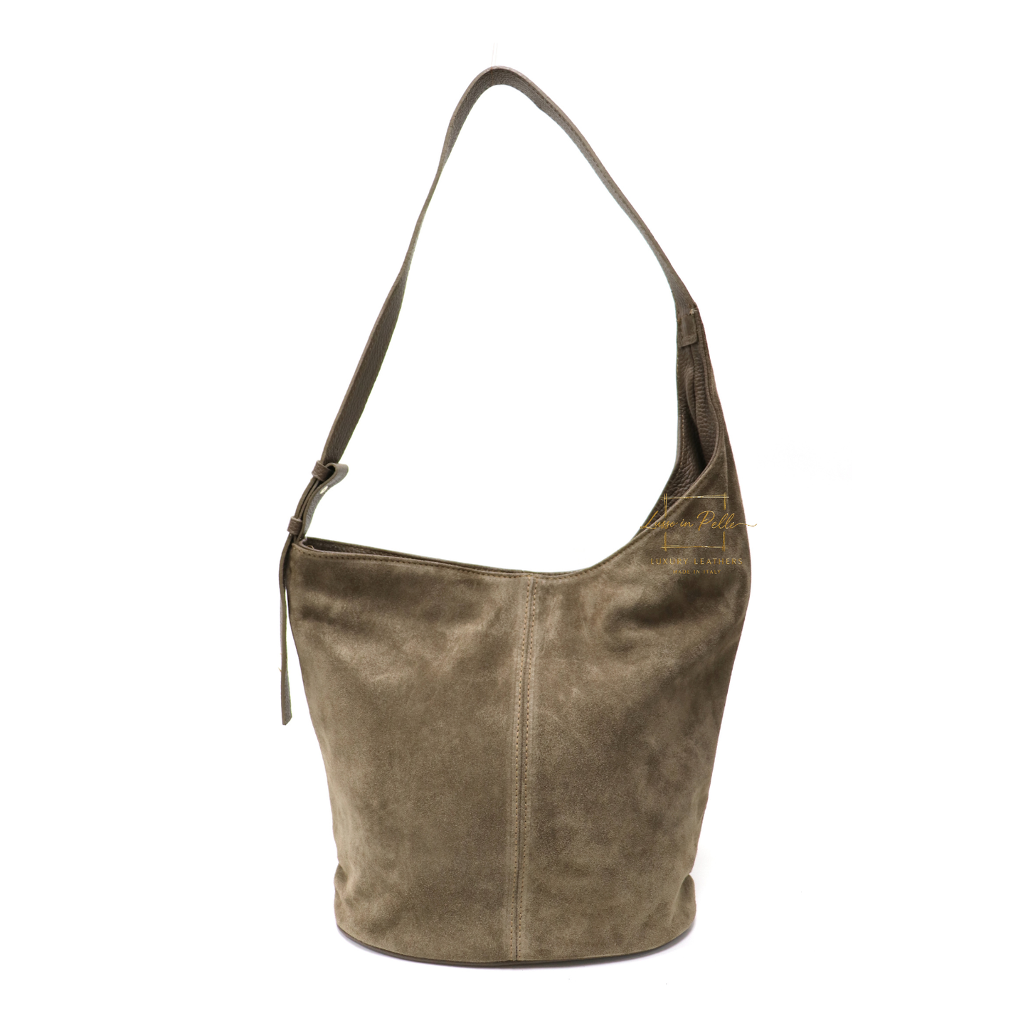 Capri Dual-Texture Bag with Adjustable Straps – Handmade Suede & Leather Purse
