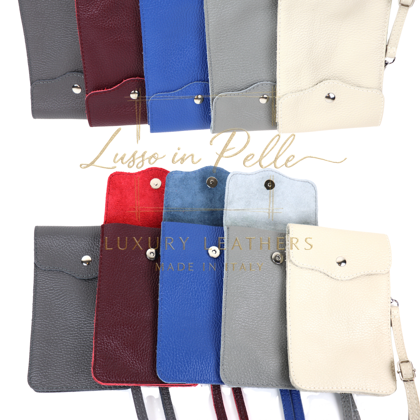 Minimalist Genuine Leather Crossbody Phone Bag