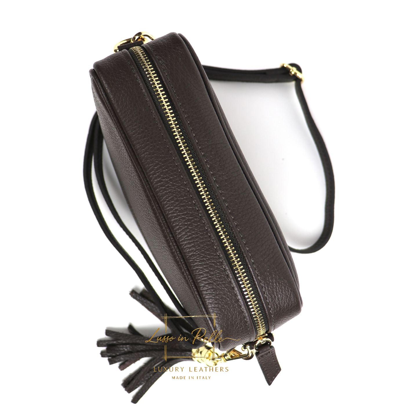 Sierra Genuine Italian Pebbled Leather Box Handbag