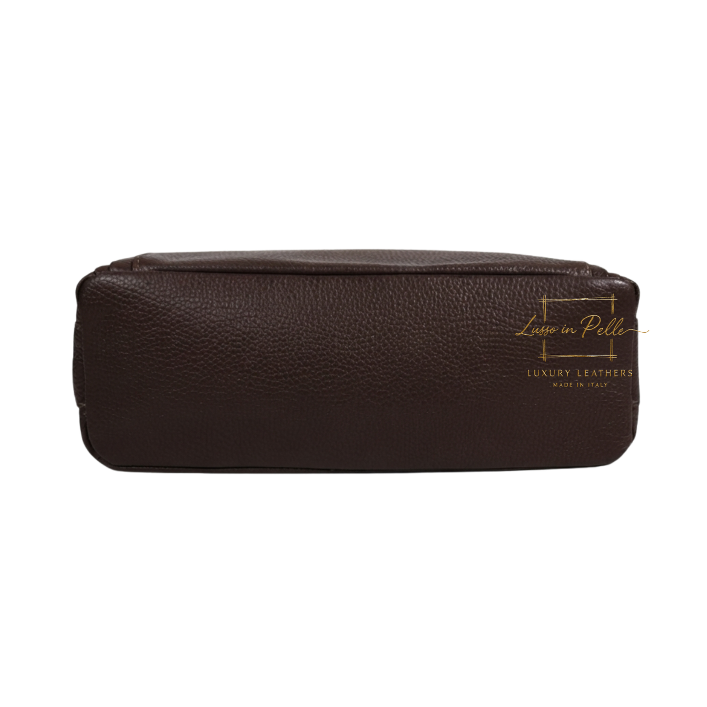 Italian Genuine Leather Multi Compartment Crossbody Bag with Front Zip Pocket