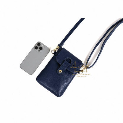 Genuine Leather Compact Phone Crossbody Bag