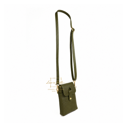 Genuine Leather Compact Phone Crossbody Bag
