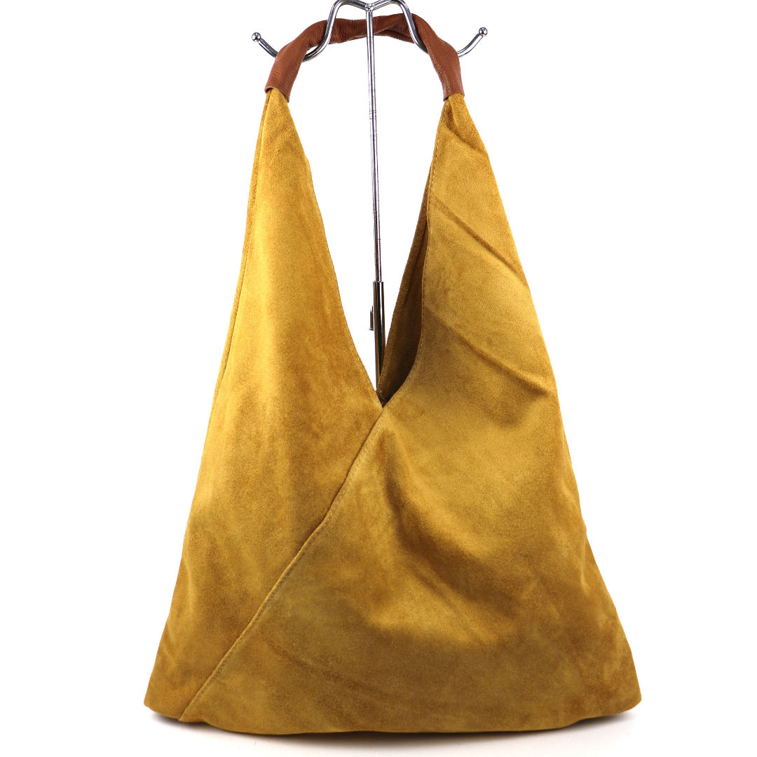 Large Genuine Italian Suede Tote Bag