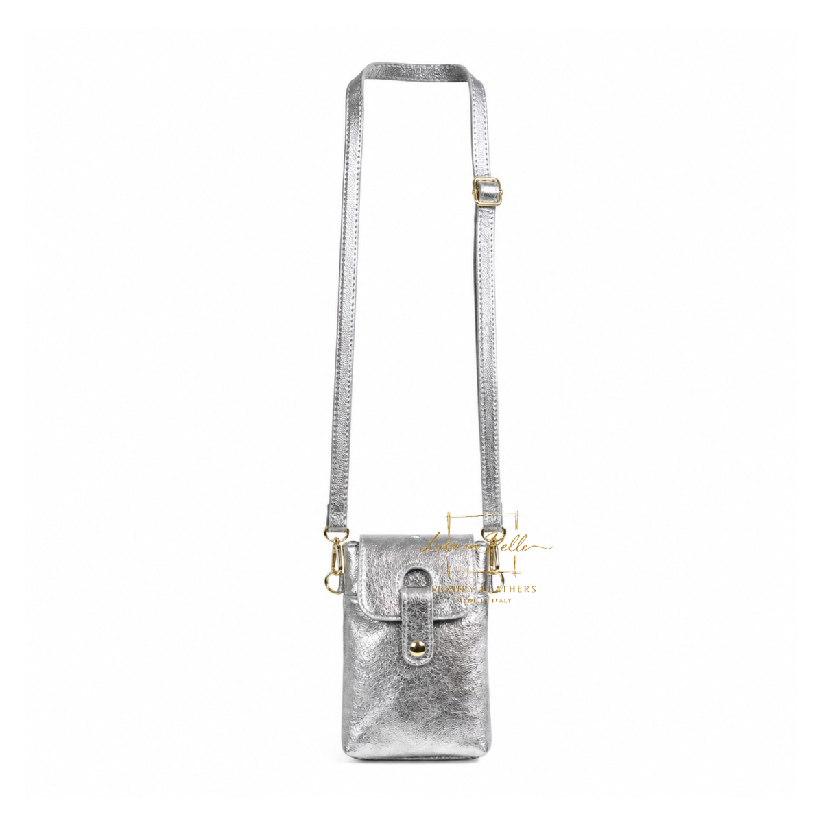 Genuine Leather Compact Phone Crossbody Bag
