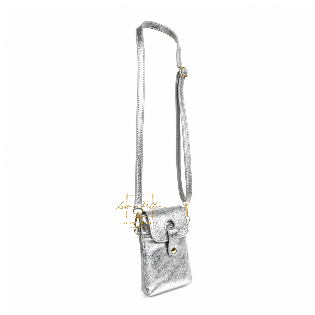 Genuine Leather Compact Phone Crossbody Bag