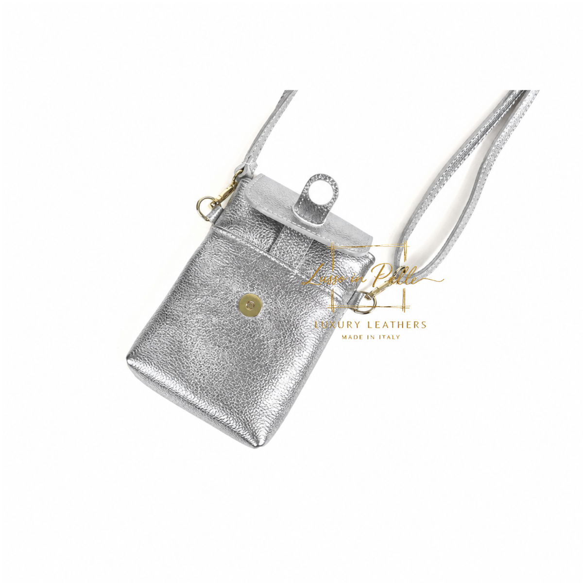 Genuine Leather Compact Phone Crossbody Bag