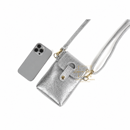 Genuine Leather Compact Phone Crossbody Bag