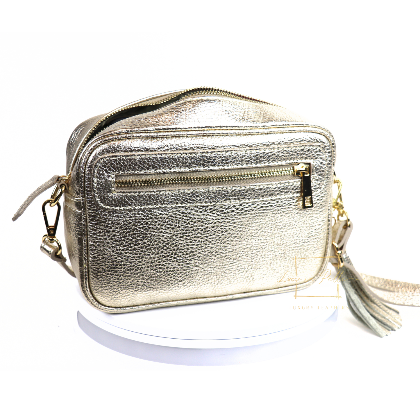 Bella Genuine Italian Pebbled Leather Box Bag