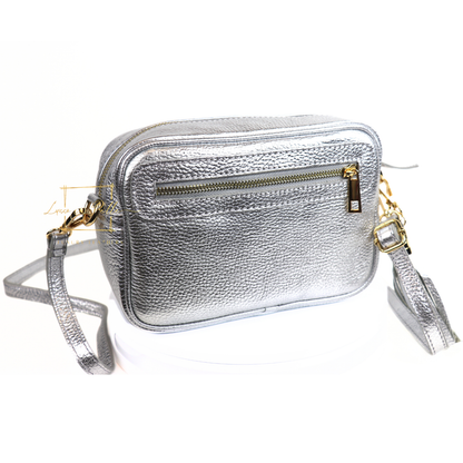 Bella Genuine Italian Pebbled Leather Box Bag