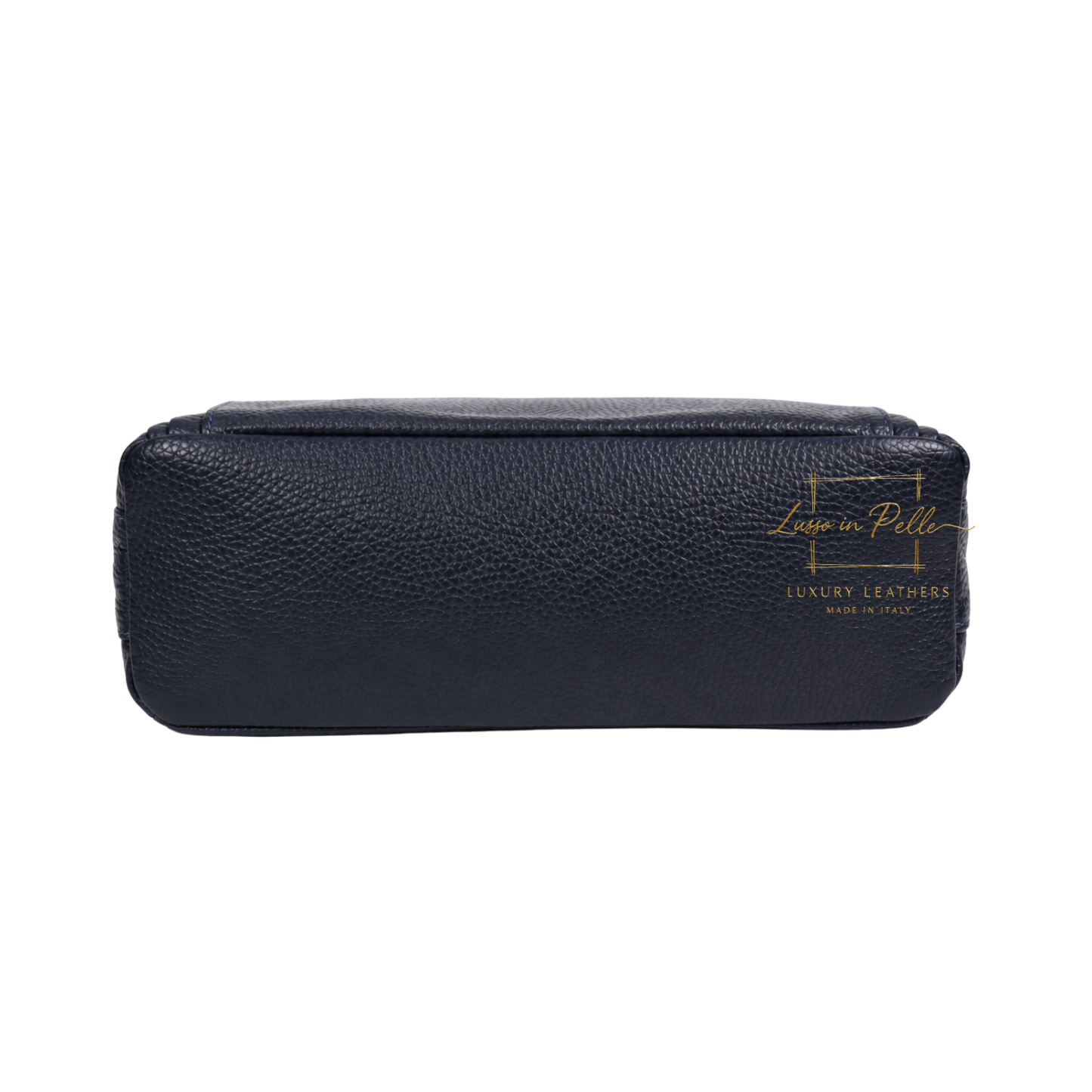 Italian Genuine Leather Multi Compartment Crossbody Bag with Front Zip Pocket
