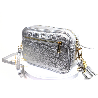 Bella Genuine Italian Pebbled Leather Box Bag