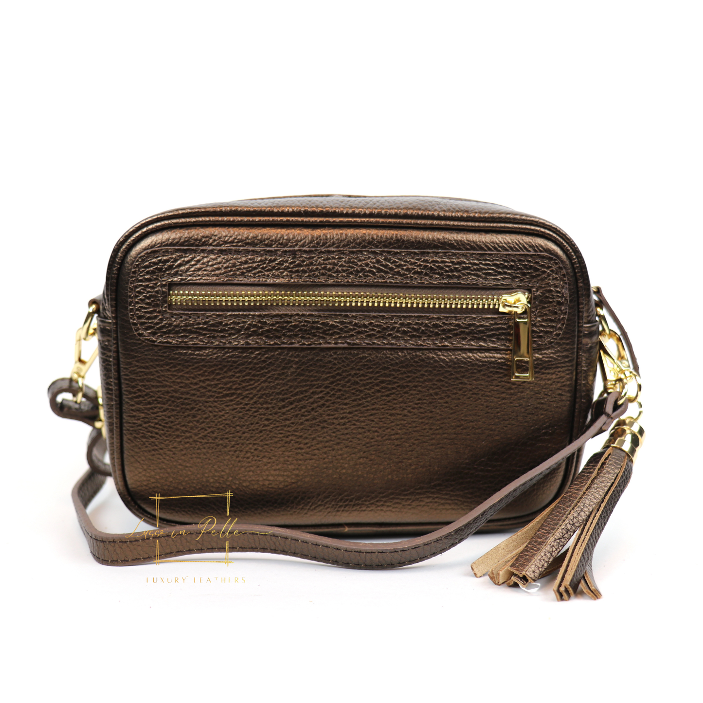 Bella Genuine Italian Pebbled Leather Box Bag